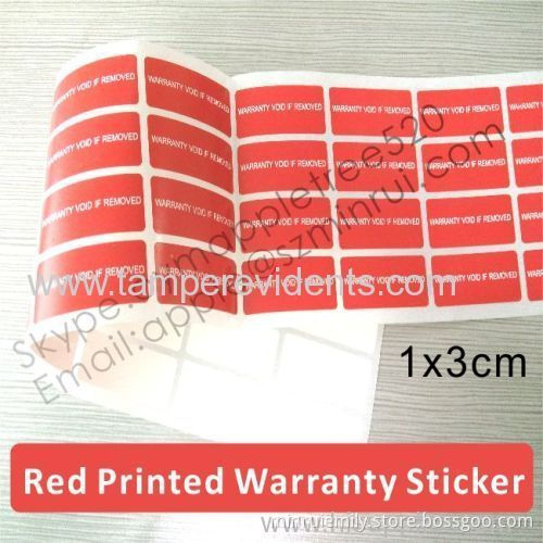 Ultra Destructible Vinyl Labels,tamper Evident Warranty Stickers,warranty Void If Removed Security Label 